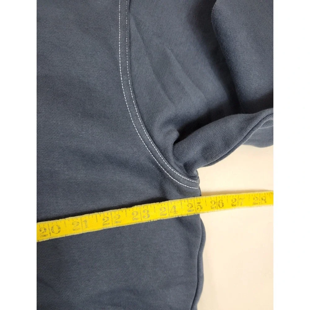 Nike Swoosh Double Logo Hoodie Womens Blue White Contrast Stitch DR6199-437 M